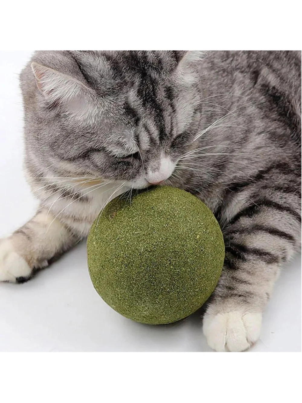 Huge Catnip Ball 3.94 in For Indoor Cats Teeth Cleaning Lick Dental Chew Toys